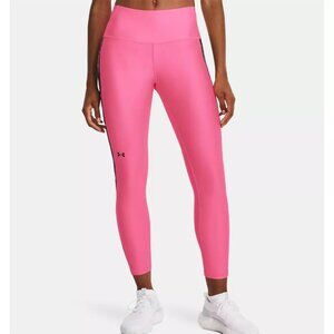 Under Armour Hot Pink Print Panel Compression Athletic Ankle Leggings w/ Pocket